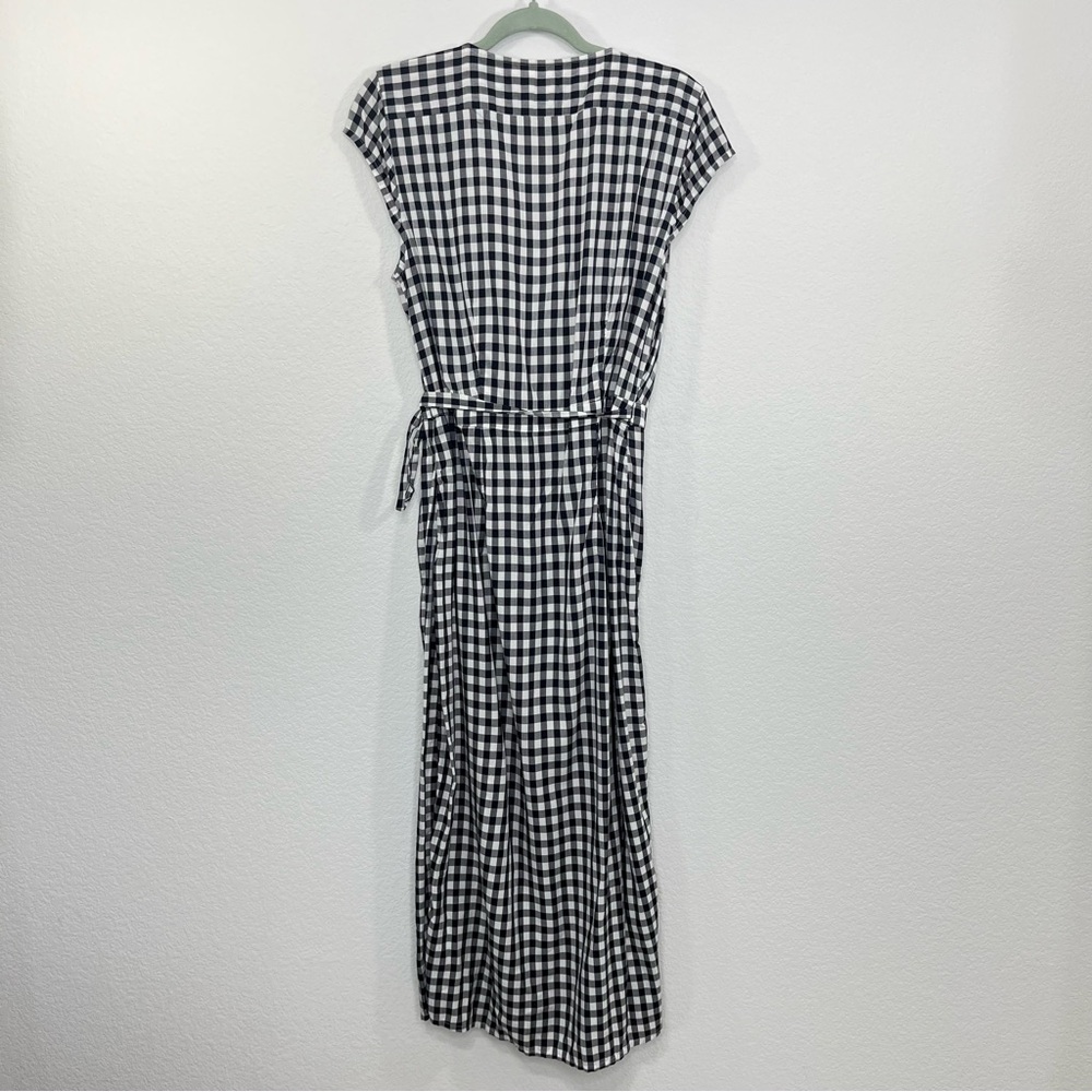 J.Crew NWOT Viscose Midi wrap dress in gingham size Small - Picture 4 of 8